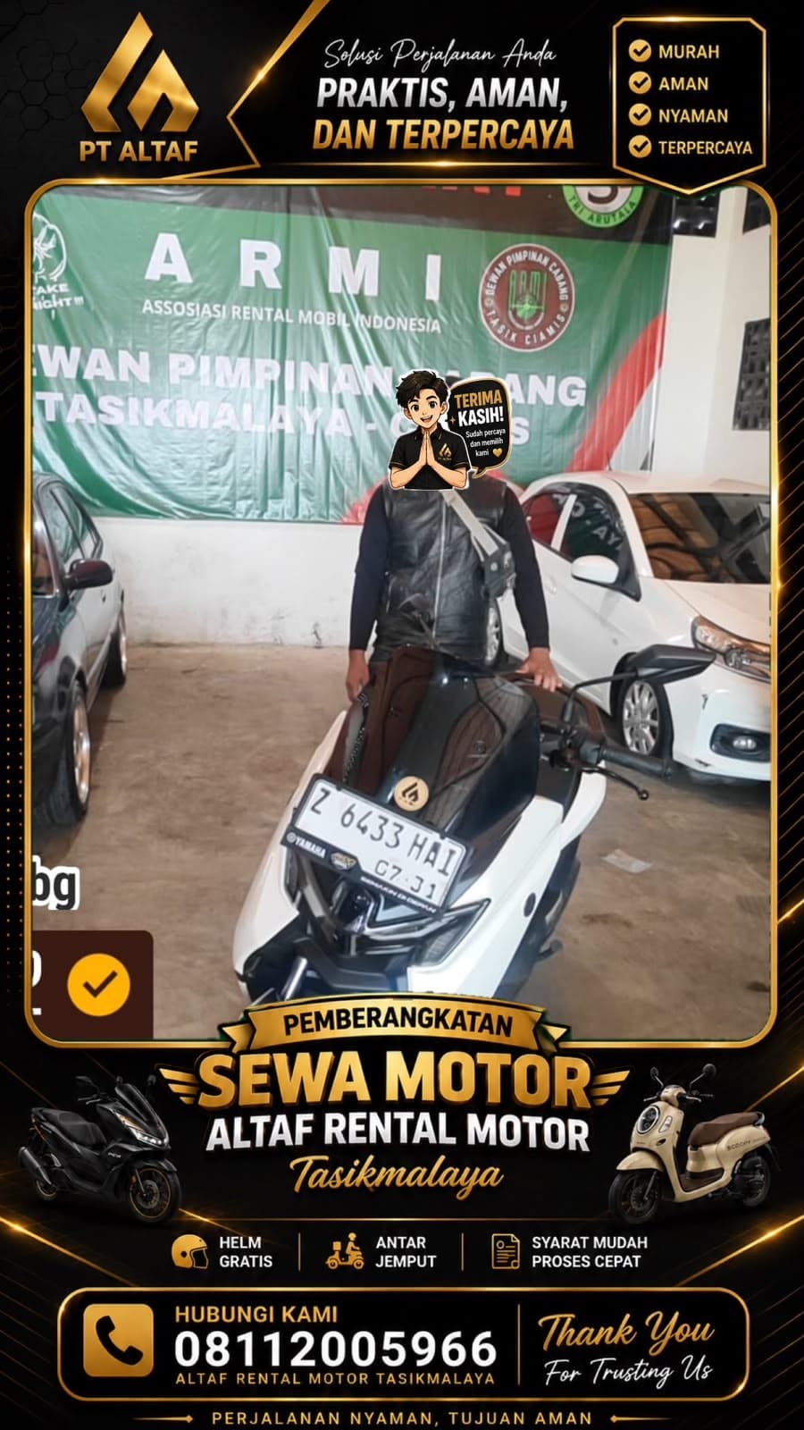 Sewa Motor Matic Tasikmalaya Lepas Kunci, Pilihan Irit Anti Ribet!